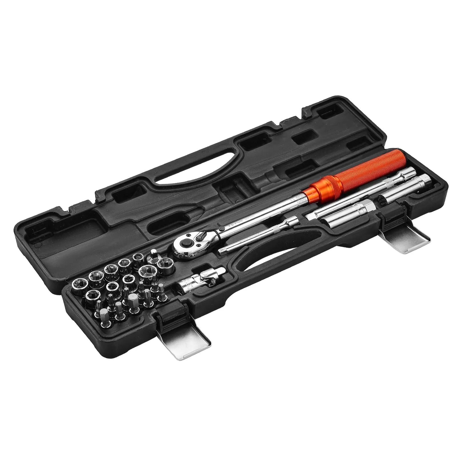 VEVOR Click Torque Wrench Set 3/8Inch Drive 5-60 N.m / 3.7-44.3 lbf.ft 72-Tooth
