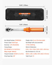 VEVOR Click Torque Wrench Set 1/4 Inch Drive 20-200lbf-in /2.3-22.6N.m Orange