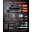 47-Piece Click Torque Wrench Set, 1/4