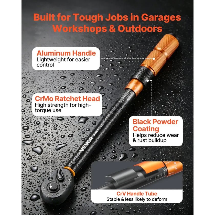47-Piece Click Torque Wrench Set, 1/4