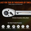VEVOR Torque Wrench, 1/2-inch Drive Click Torque Wrench 10-150ft.lb/14-204n.m, Dual-Direction Adjustable Torque Wrench Set, Mechanical Dual Range Scales Torque Wrench Kit with Adapters Extension Rod