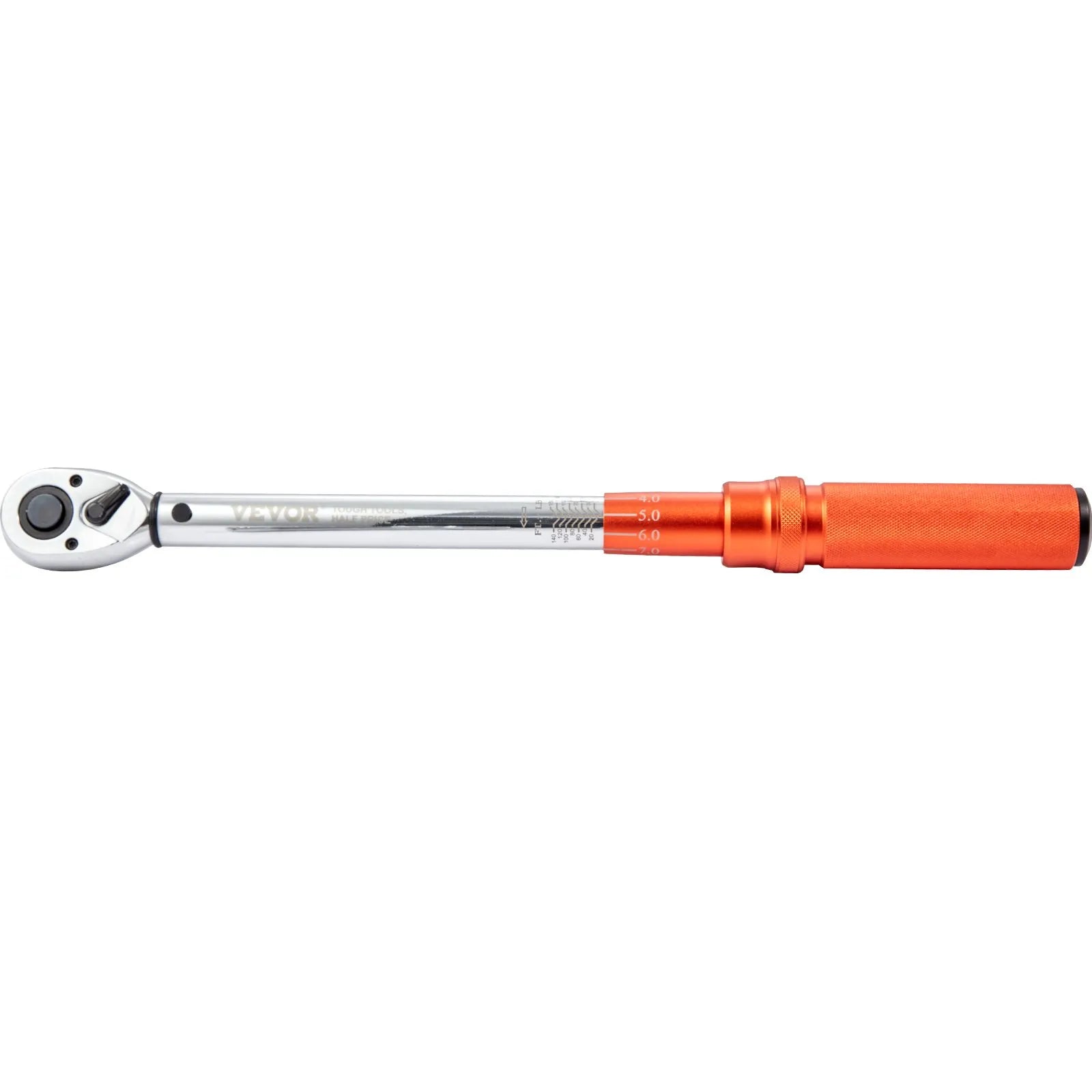 VEVOR Torque Wrench, 1/2-inch Drive Click Torque Wrench 10-150ft.lb/14-204n.m, Dual-Direction Adjustable Torque Wrench Set, Mechanical Dual Range Scales Torque Wrench Kit with Adapters Extension Rod