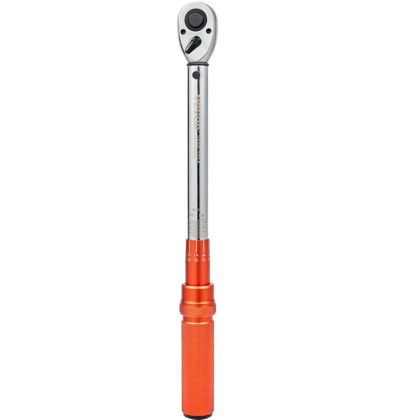 VEVOR Torque Wrench, 1/2-inch Drive Click Torque Wrench 10-150ft.lb/14-204n.m, Dual-Direction Adjustable Torque Wrench Set, Mechanical Dual Range Scales Torque Wrench Kit with Adapters Extension Rod