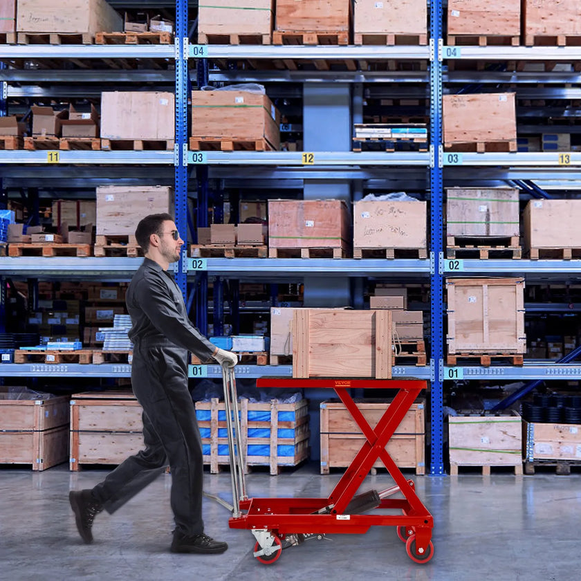 VEVOR Hydraulic Lift Table Cart, 500lbs Capacity 28.5