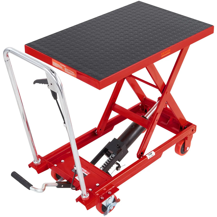 VEVOR Hydraulic Lift Table Cart, 500lbs Capacity 28.5