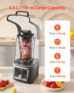 VEVOR 135 oz 1400W Blender for Smoothies Food Processing Blender for Kitchen
