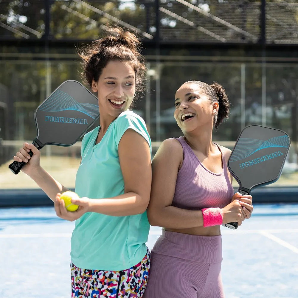 VEVOR Pro Carbon Fiber Pickleball Paddle Honeycomb Core Racket for Adults Blue