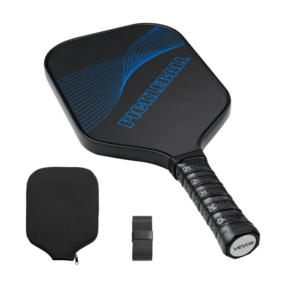 VEVOR Pro Carbon Fiber Pickleball Paddle Honeycomb Core Racket for Adults Blue