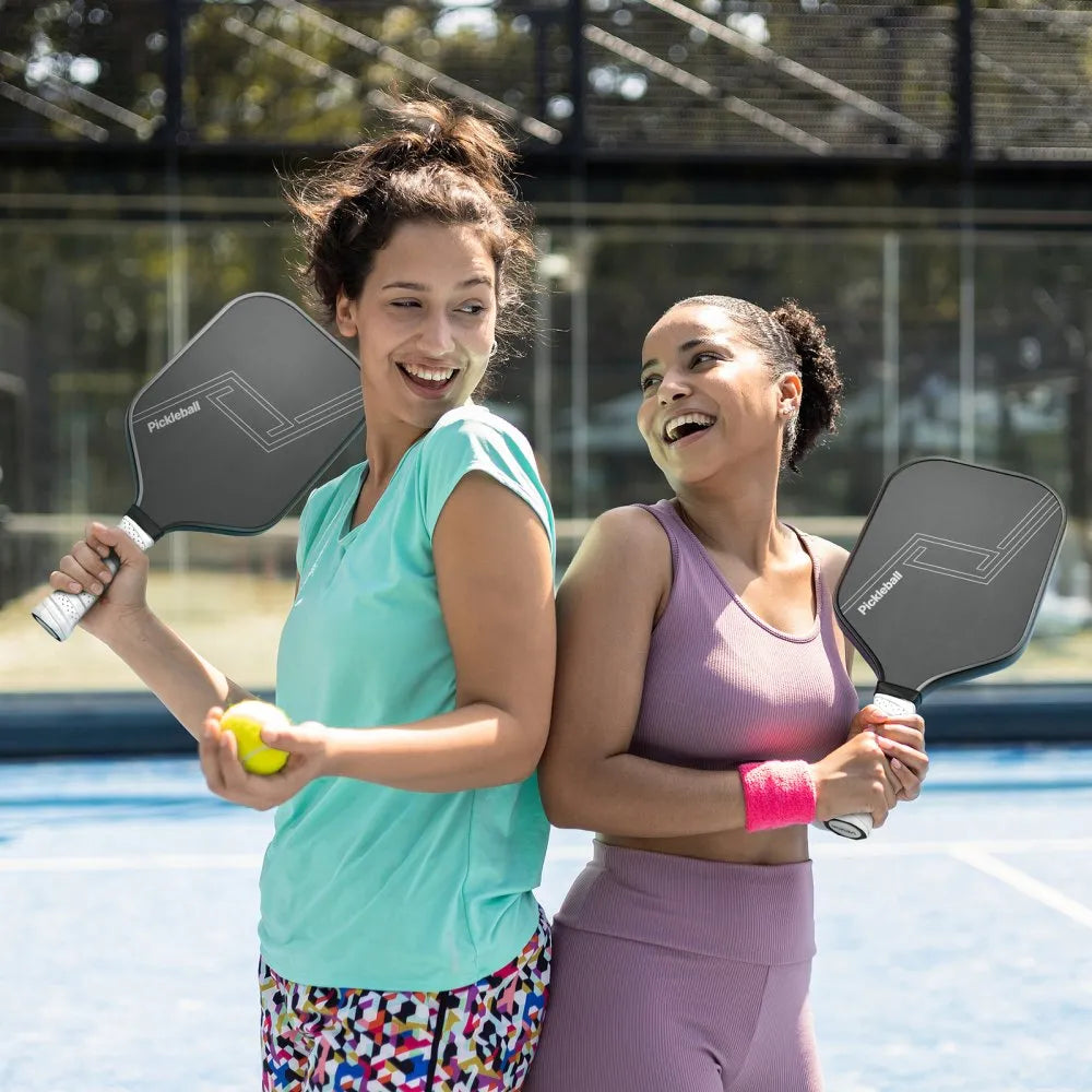 VEVOR Pro Carbon Fiber Pickleball Paddle Honeycomb Core Racket for Adults Black