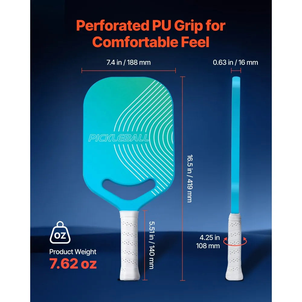 VEVOR Pro Carbon Fiber Pickleball Paddle with Aero Throat Honeycomb Core Racket