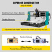 VEVOR CNC 3018-PRO 3 Axis CNC Router Kit GRBL Control With Offline Controller 1 Pcs 5mm ER11 PCB and 10PCS 3.175MM + 4 Sets CNC Plates+1 Pcs ER11 Collet Set for Carving Milling Plastic Acrylic PVC