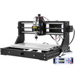 VEVOR CNC 3018-PRO 3 Axis CNC Router Kit GRBL Control With Offline Controller 1 Pcs 5mm ER11 PCB and 10PCS 3.175MM + 4 Sets CNC Plates+1 Pcs ER11 Collet Set for Carving Milling Plastic Acrylic PVC