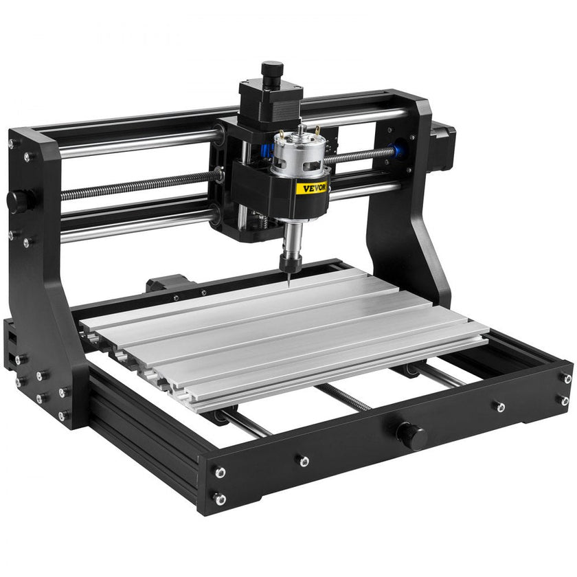 VEVOR CNC 3018-PRO 3 Axis CNC Router Kit GRBL Control With Offline Controller 1 Pcs 5mm ER11 PCB and 10PCS 3.175MM + 4 Sets CNC Plates+1 Pcs ER11 Collet Set for Carving Milling Plastic Acrylic PVC