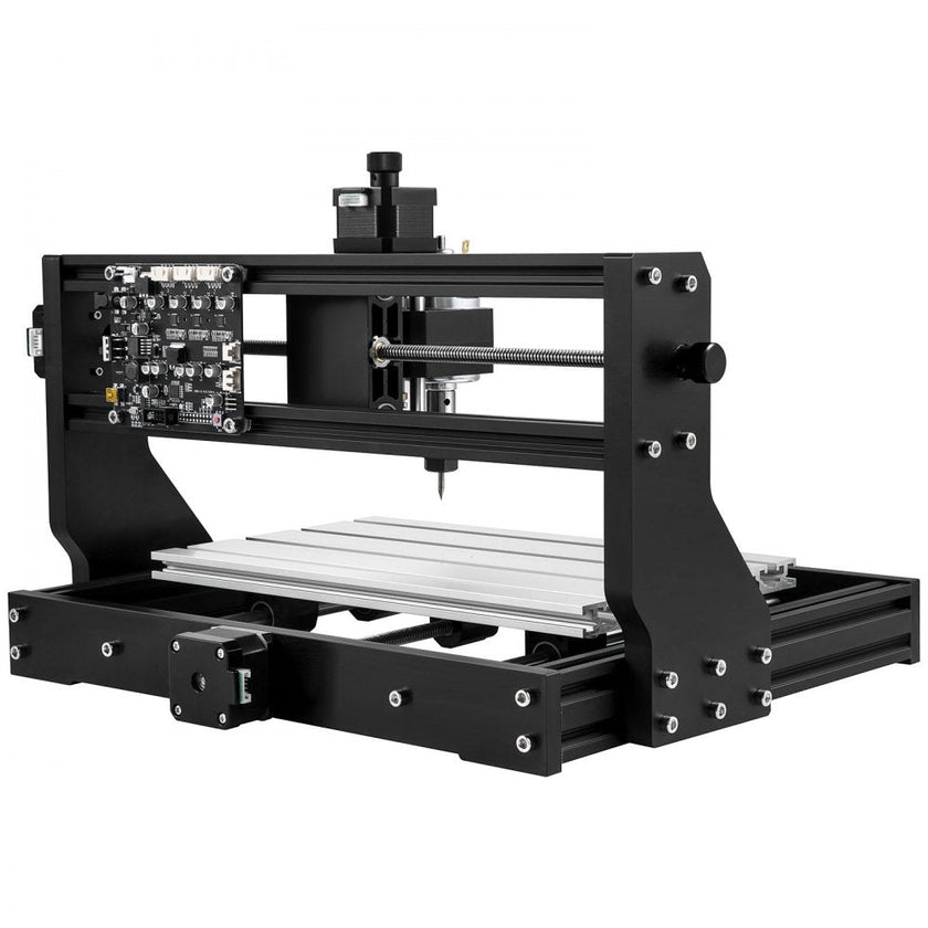 VEVOR CNC 3018-PRO 3 Axis CNC Router Kit GRBL Control With Offline Controller 1 Pcs 5mm ER11 PCB and 10PCS 3.175MM + 4 Sets CNC Plates+1 Pcs ER11 Collet Set for Carving Milling Plastic Acrylic PVC