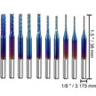 VEVOR 10PCs CNC Router Bits 1/8