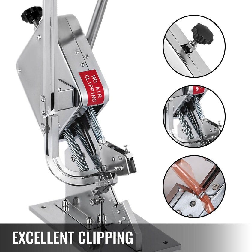 VEVOR U-Shape Sausage Clipper Clipping Machine, Manual Sausage Clipper, Portable Clipping Machine with 8000PCS U-Shape Clips, for Supermarkets Bakeries Cafe Shops