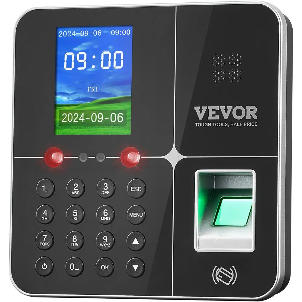 VEVOR Time Clock Biometric Clock 100000 Records Employee Attendance Machine