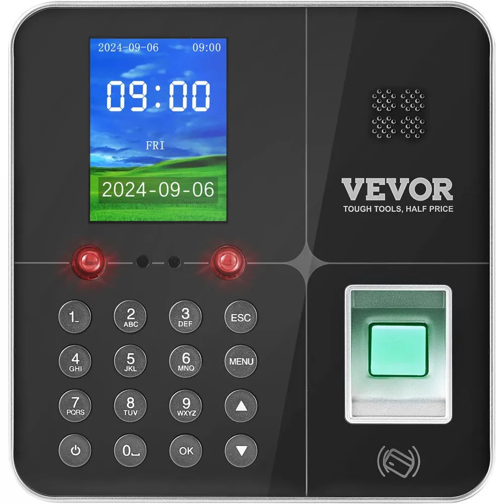 VEVOR Time Clock Biometric Clock 100000 Records Employee Attendance Machine