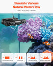 VEVOR Aquarium Wave Maker Adjustable Cross Flow Pump with Controller 15W 1428GPH