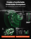VEVOR Aquarium Wave Maker Adjustable Cross Flow Pump with Controller 15W 1428GPH