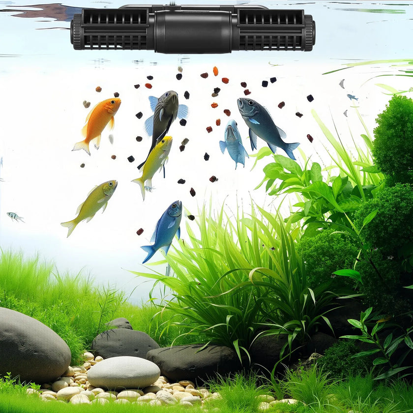 VEVOR Aquarium Wave Maker Adjustable Cross Flow Pump with Controller 15W 1428GPH