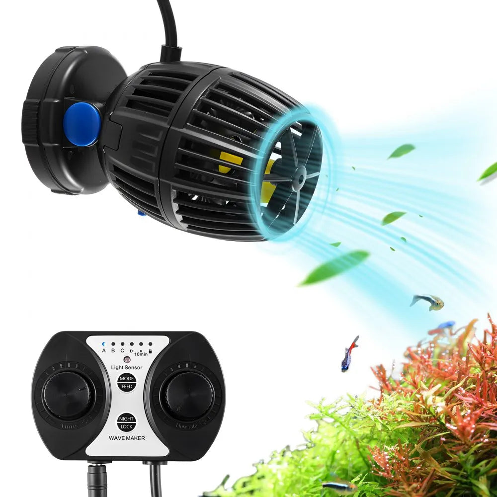 VEVOR Aquarium Wave Maker Pump 10W, 1057 GPH DC Powerhead with Controller, 360° Rotating Circulation Pump, Adjustable Water Flow & Wave Modes for Freshwater and Saltwater Aquariums