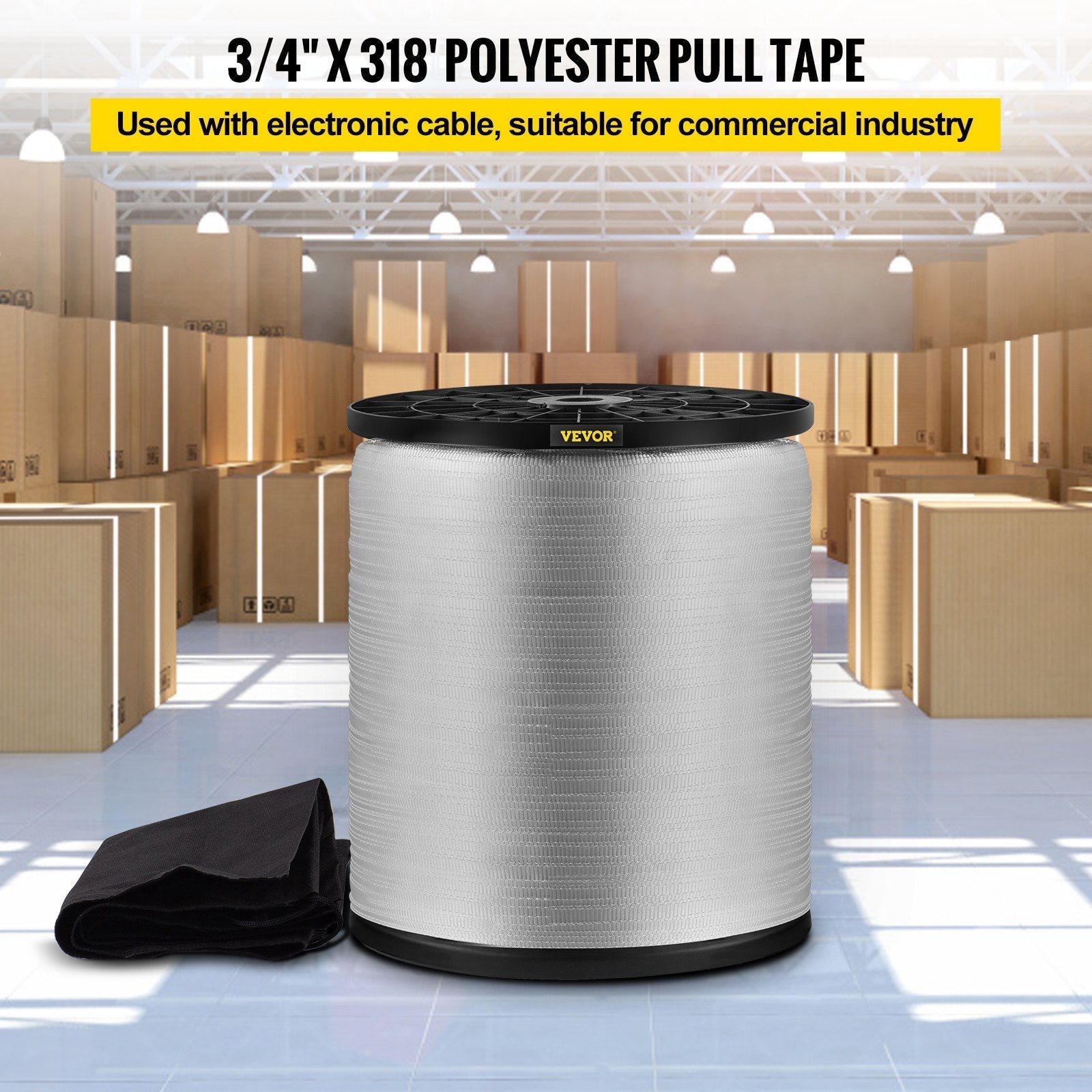 VEVOR 6000Lbs Polyester Pull Tape, 528\' x 1\