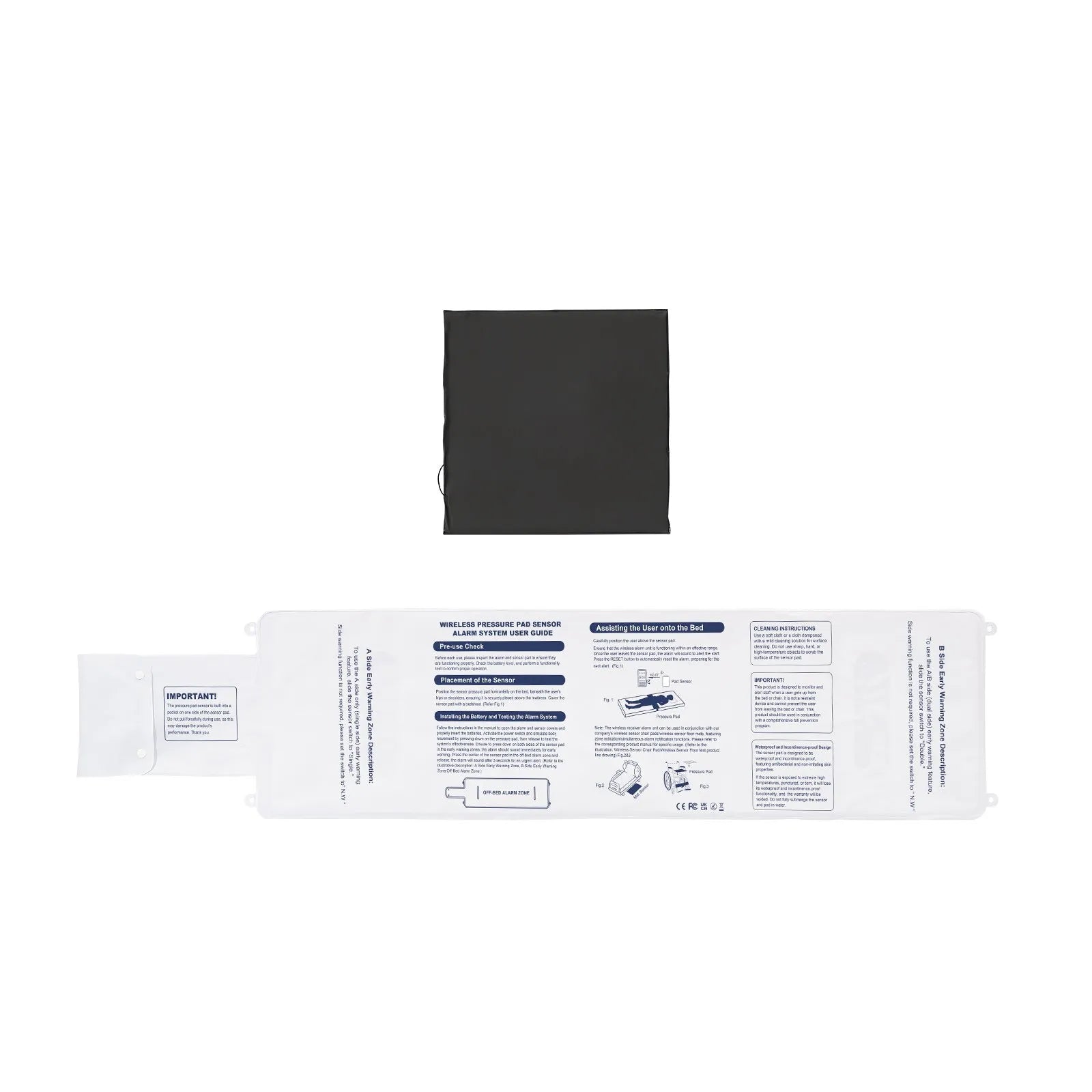 VEVOR Early Alert Bed Alarm System Wireless Bed and Chair Sensor Pad with Pager