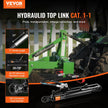 VEVOR Hydraulic Top Link Cat.1-1 (11 in, 20-7/8~31-7/8 in ), Hydraulic Cylinder with 2 Hoses & G3/8