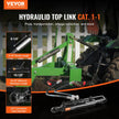 VEVOR Hydraulic Top Link Cat.1-1 (8-1/4 in, 18-1/8~26-3/8 in ), Hydraulic Cylinder with 2 Hoses & G3/8