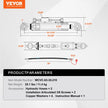 VEVOR Hydraulic Top Link Cat. 2-2（8-5/16 in, 19-11/16~28 in), Hydraulic Cylinder with 2 Hoses & G3/8