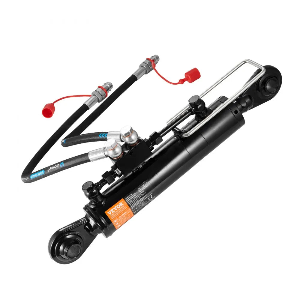 VEVOR Hydraulic Top Link Cat. 2-2（8-5/16 in, 19-11/16~28 in), Hydraulic Cylinder with 2 Hoses & G3/8