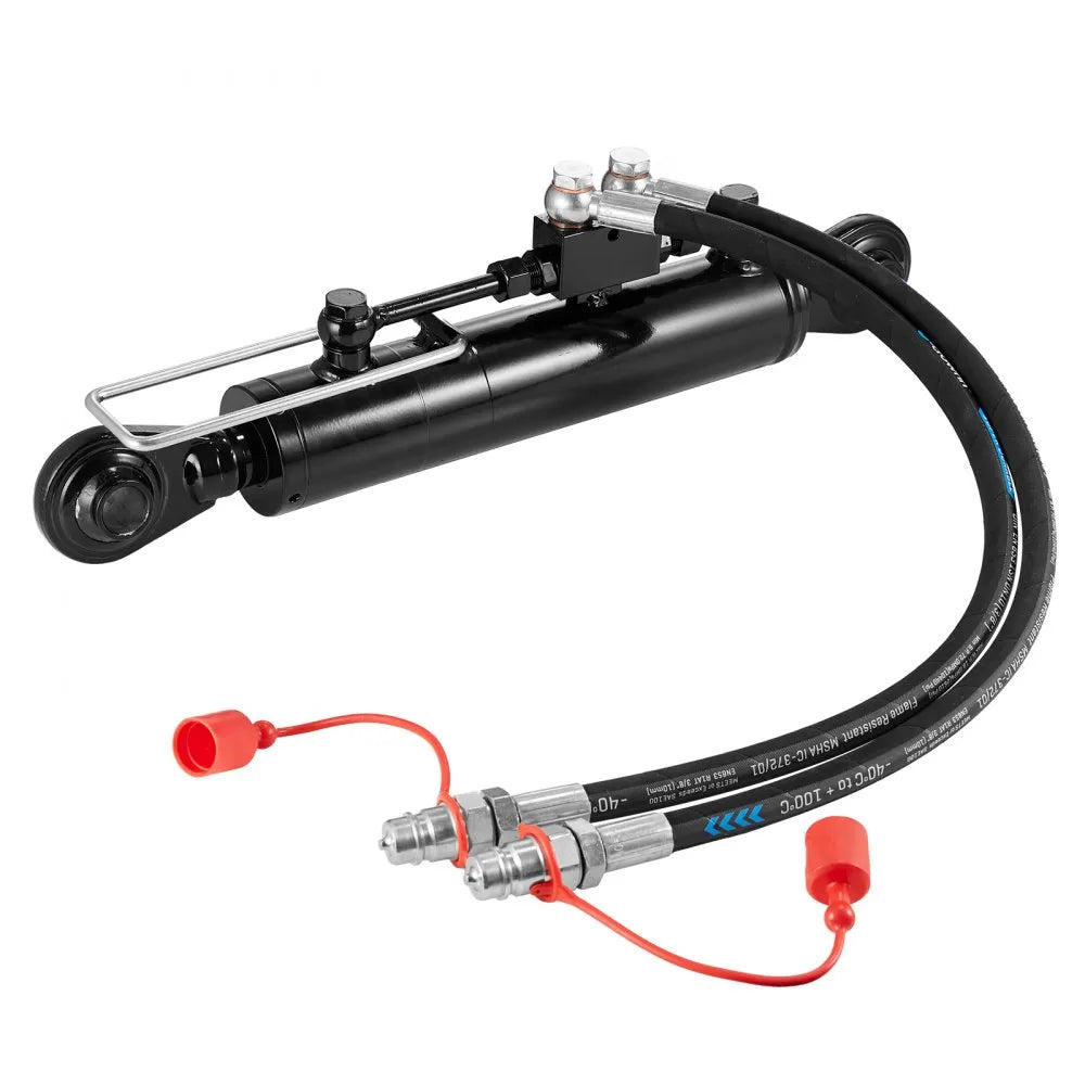VEVOR Hydraulic Top Link Cat. 2-2（8-5/16 in, 19-11/16~28 in), Hydraulic Cylinder with 2 Hoses & G3/8