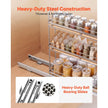 3-Tier Pull-Out Spice Rack Organizer for Cabinet – Heavy-Duty Slide-Out Kitchen Storage