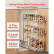 3-Tier Pull-Out Spice Rack Organizer for Cabinet – Heavy-Duty Slide-Out Kitchen Storage