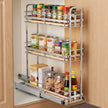 3-Tier Pull-Out Spice Rack Organizer for Cabinet – Heavy-Duty Slide-Out Kitchen Storage