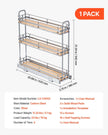 3-Tier Pull-Out Spice Rack Organizer for Cabinet – Heavy-Duty Slide-Out Kitchen Storage