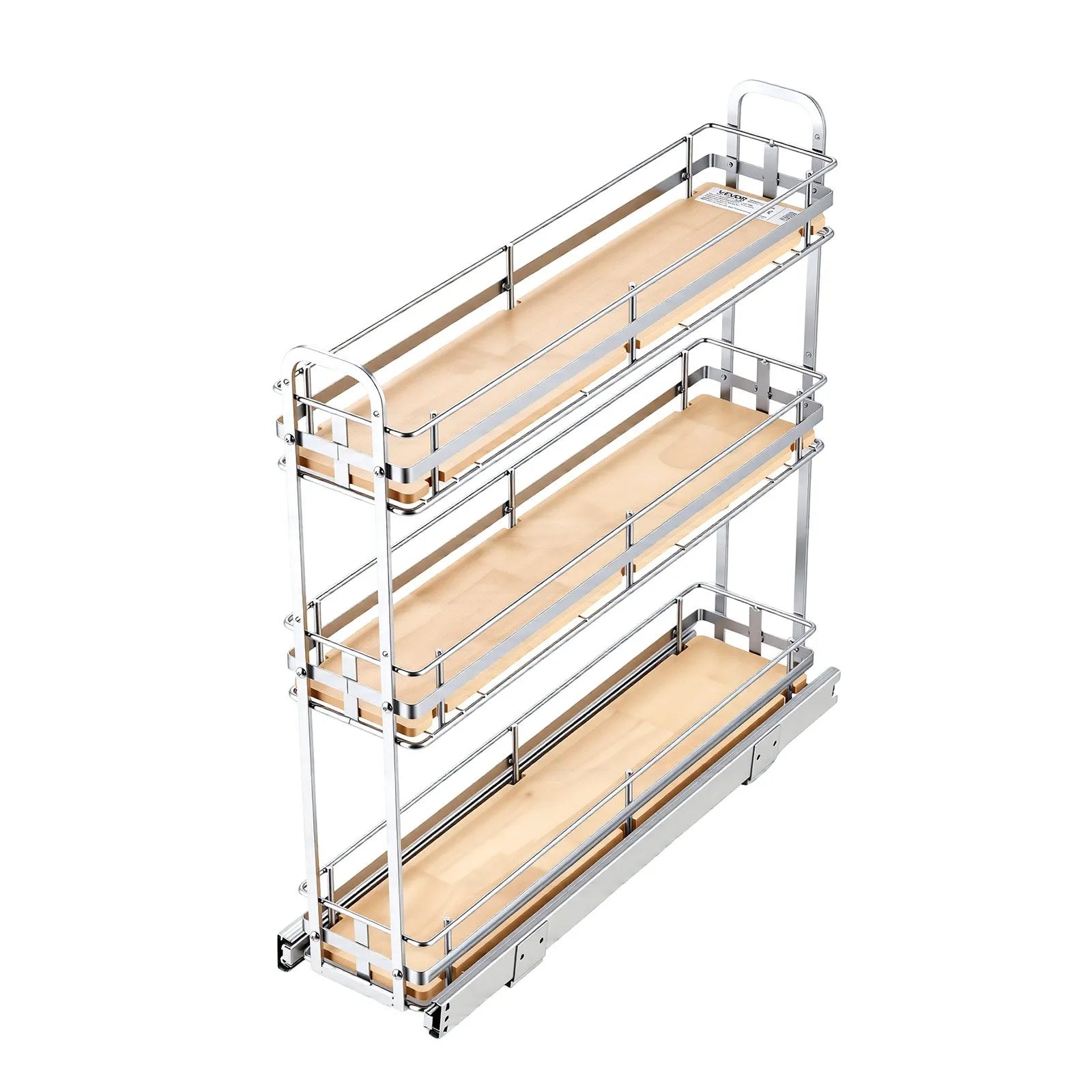 3-Tier Pull-Out Spice Rack Organizer for Cabinet – Heavy-Duty Slide-Out Kitchen Storage