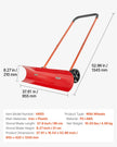 VEVOR Snow Pusher Shovel with Wheels, 37.8 in Wheeled Snowplow Shovel with Bi-Directional Angled Blade & 90° Adjustable Handle, Durable Plastic Winter Shovels, Portable Snow Removal Tool for Driveway