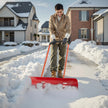 VEVOR Snow Pusher Shovel with Wheels, 37.8 in Wheeled Snowplow Shovel with Bi-Directional Angled Blade & 90° Adjustable Handle, Durable Plastic Winter Shovels, Portable Snow Removal Tool for Driveway