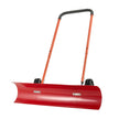 VEVOR Snow Pusher Shovel with Wheels, 37.8 in Wheeled Snowplow Shovel with Bi-Directional Angled Blade & 90° Adjustable Handle, Durable Plastic Winter Shovels, Portable Snow Removal Tool for Driveway