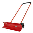 VEVOR Snow Pusher Shovel with Wheels, 37.8 in Wheeled Snowplow Shovel with Bi-Directional Angled Blade & 90° Adjustable Handle, Durable Plastic Winter Shovels, Portable Snow Removal Tool for Driveway