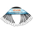 VEVOR 10 Pcs Flat Bungee Cord Set 20 mm Heavy Duty Bungee Straps with S-Hook