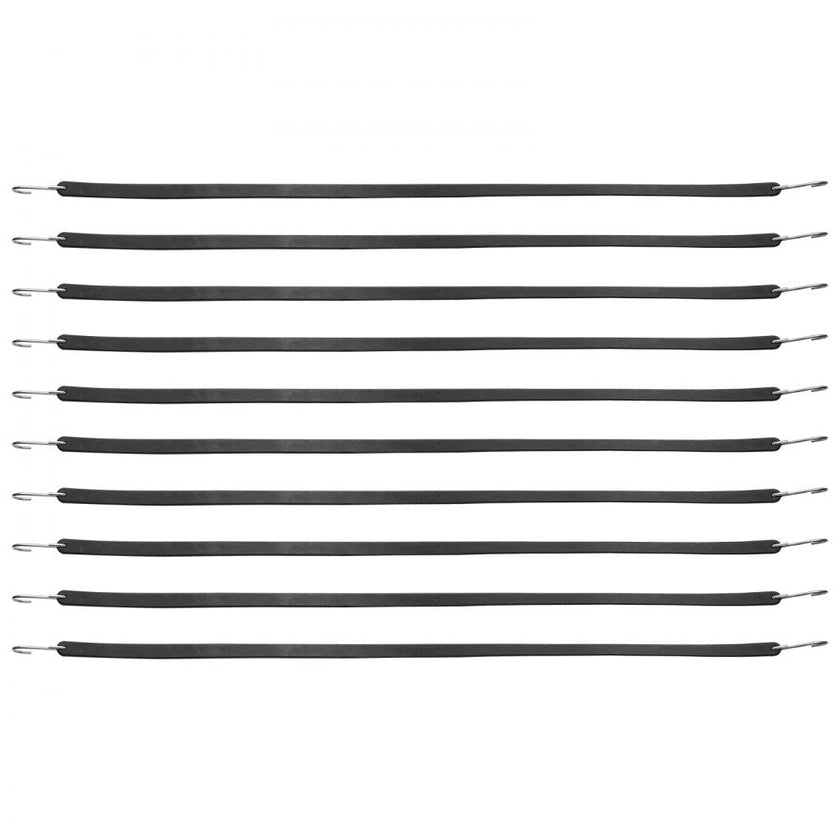 VEVOR 10 Pcs Flat Bungee Cord Set 20 mm Heavy Duty Bungee Straps with S-Hook 36