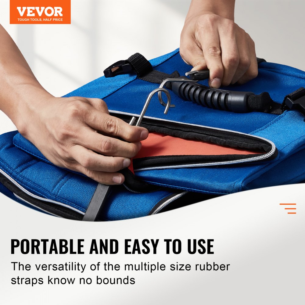 VEVOR 20 Pcs Flat Bungee Cord Set 20 mm Heavy Duty Bungee Straps with S-Hook