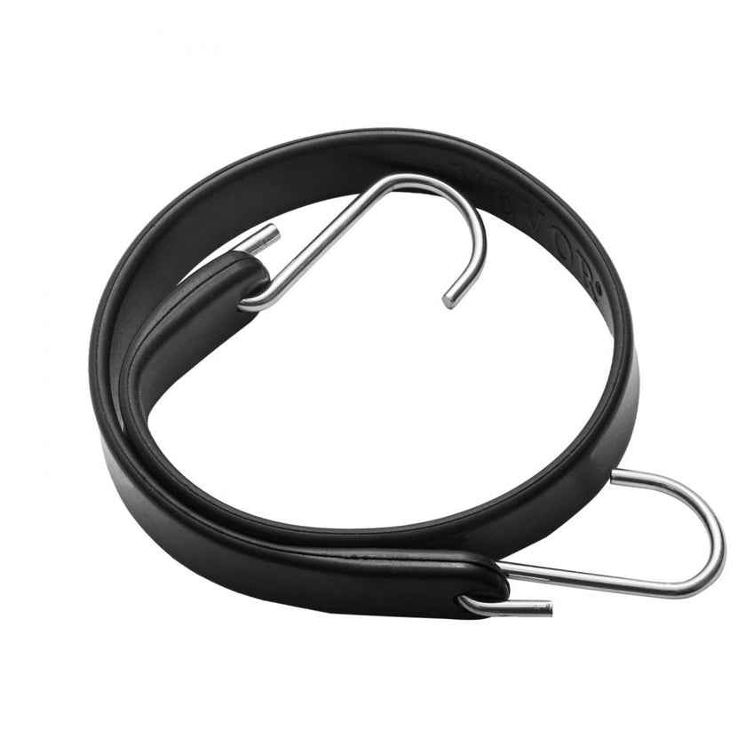 VEVOR 20 Pcs Flat Bungee Cord Set 20 mm Heavy Duty Bungee Straps with S-Hook