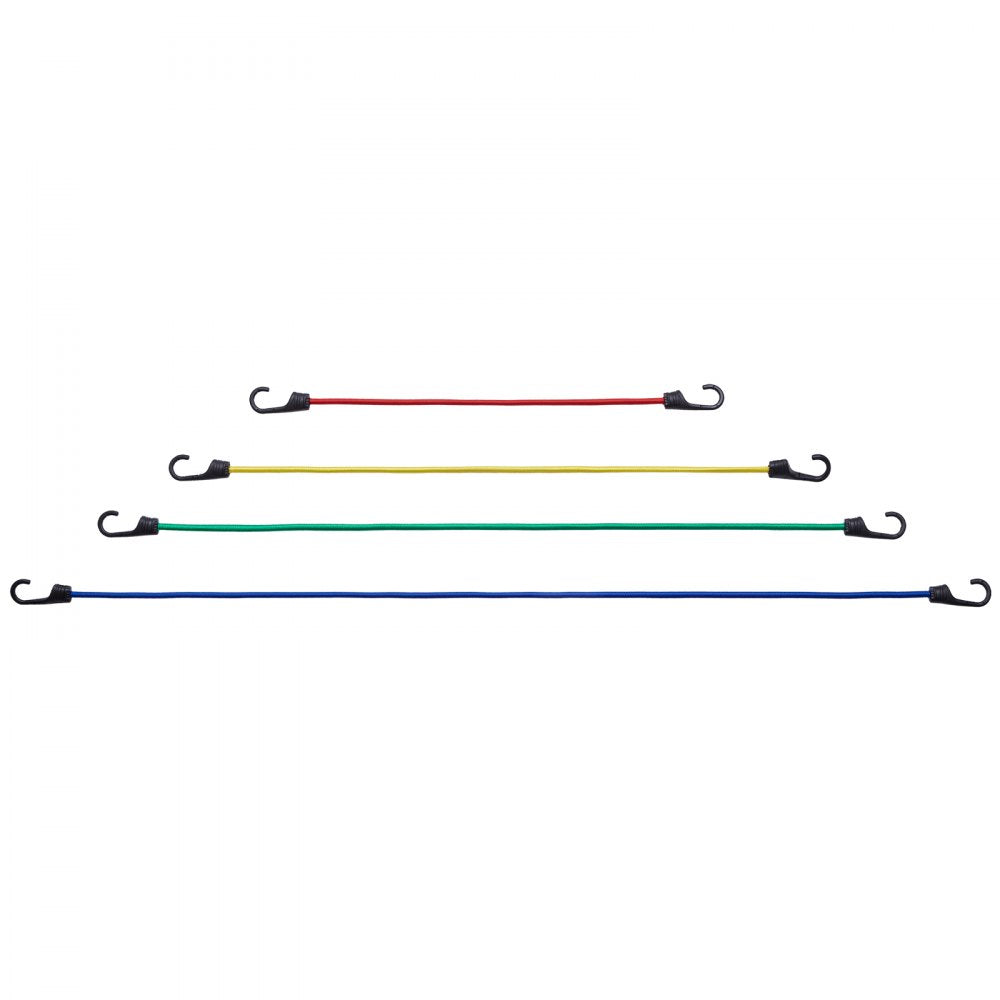 VEVOR 32 Pcs Bungee Cords Set 8 mm Heavy Duty Bungee Straps with A3 Steel Hooks