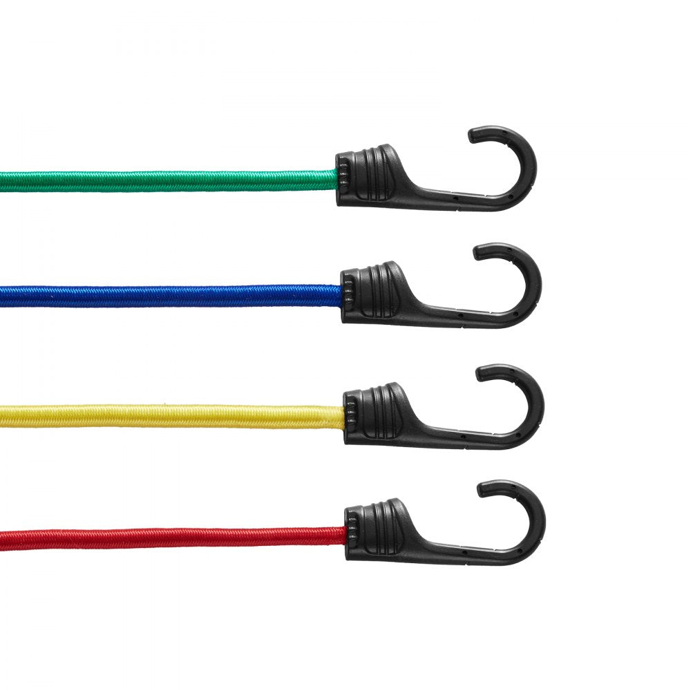 VEVOR 32 Pcs Bungee Cords Set 8 mm Heavy Duty Bungee Straps with A3 Steel Hooks