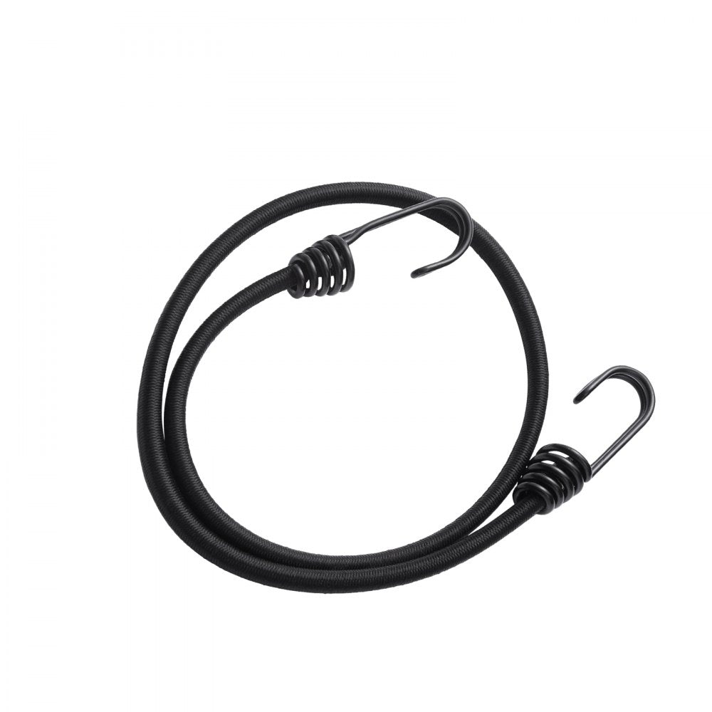 VEVOR 12 Pcs Bungee Cords with Hooks 32 In Heavy Duty Bungee Straps 8 mm Black