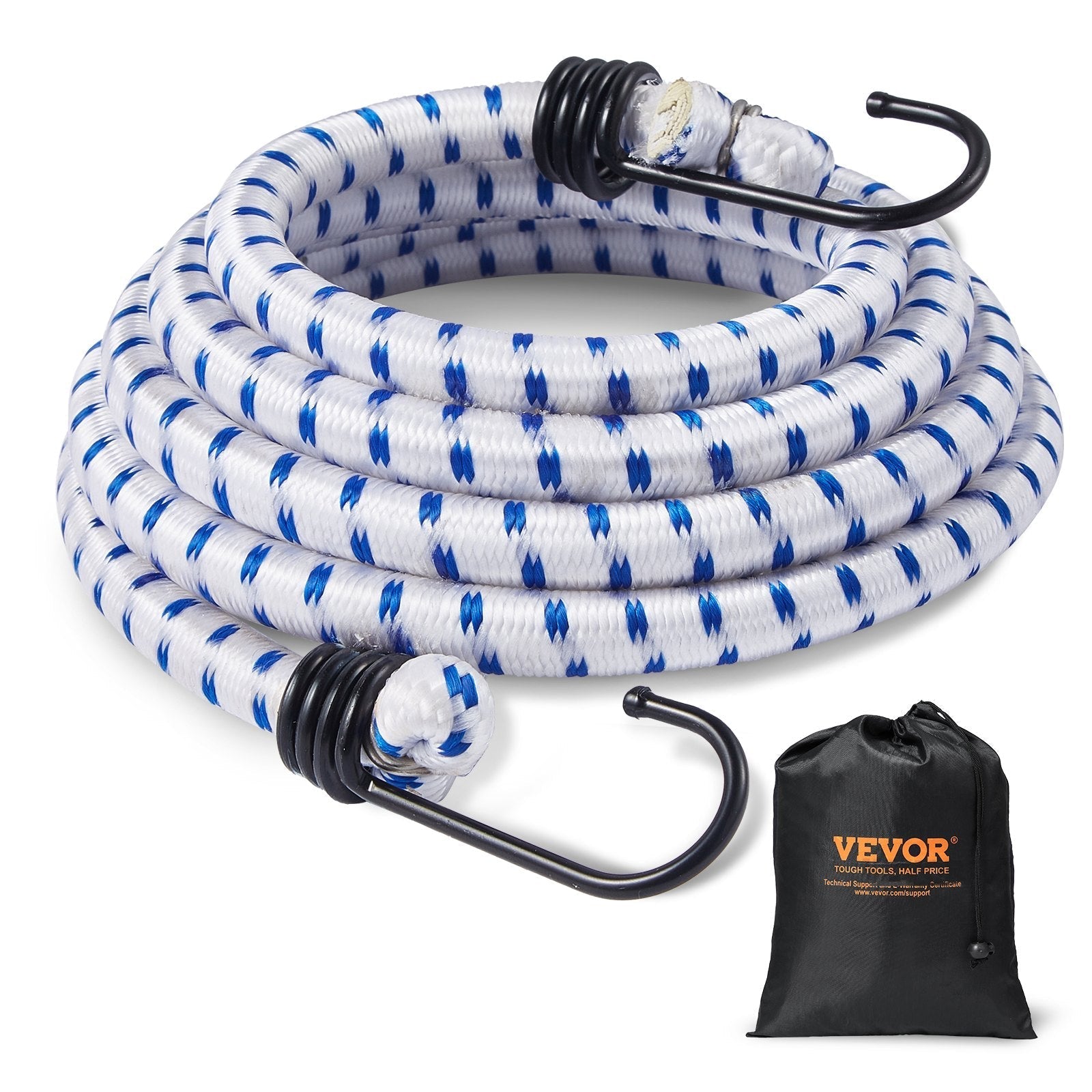 VEVOR 6 Pcs Bungee Cords with A3 Steel Hooks 72